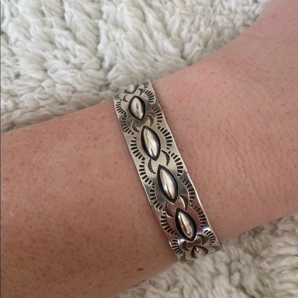 Stamped Sterling Silver Cuff bracelet